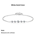 NeeTim Voll-Moissanit-Armbänder für Damen, S925 Sterlingsilber, im Labor hergestellte, diamantbeschichtete Goldarmbänder, Hochzeits- und Geburtstagsfeier-Schmuck