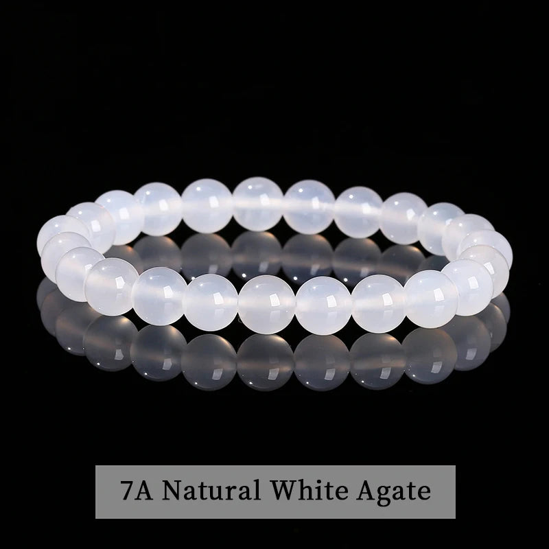 JD Natursteinperlen Armband Amethyst Tigerauge Kristall Quarz Achat Edelstein Perlen Armreifen Damen Herren Reiki Heilung Schmuck Geschenk