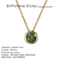 Classic Stainless Steel Necklace Women Designer Luxury Jewelry Gold Color Bride Statement 12 Birthstone Necklace