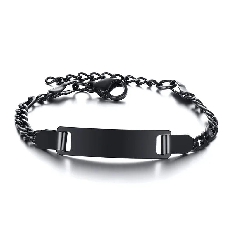 Personalisiertes Namens- & Text-Armband aus vergoldetem Edelstahl, modischer, individueller Schmuck für Männer und Frauen