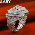 925er Sterlingsilber Exquisites hübsches Kamelienblütenarmband Armreifen für Damen Charmanter Schmuck Hochzeit Verlobung Modeparty