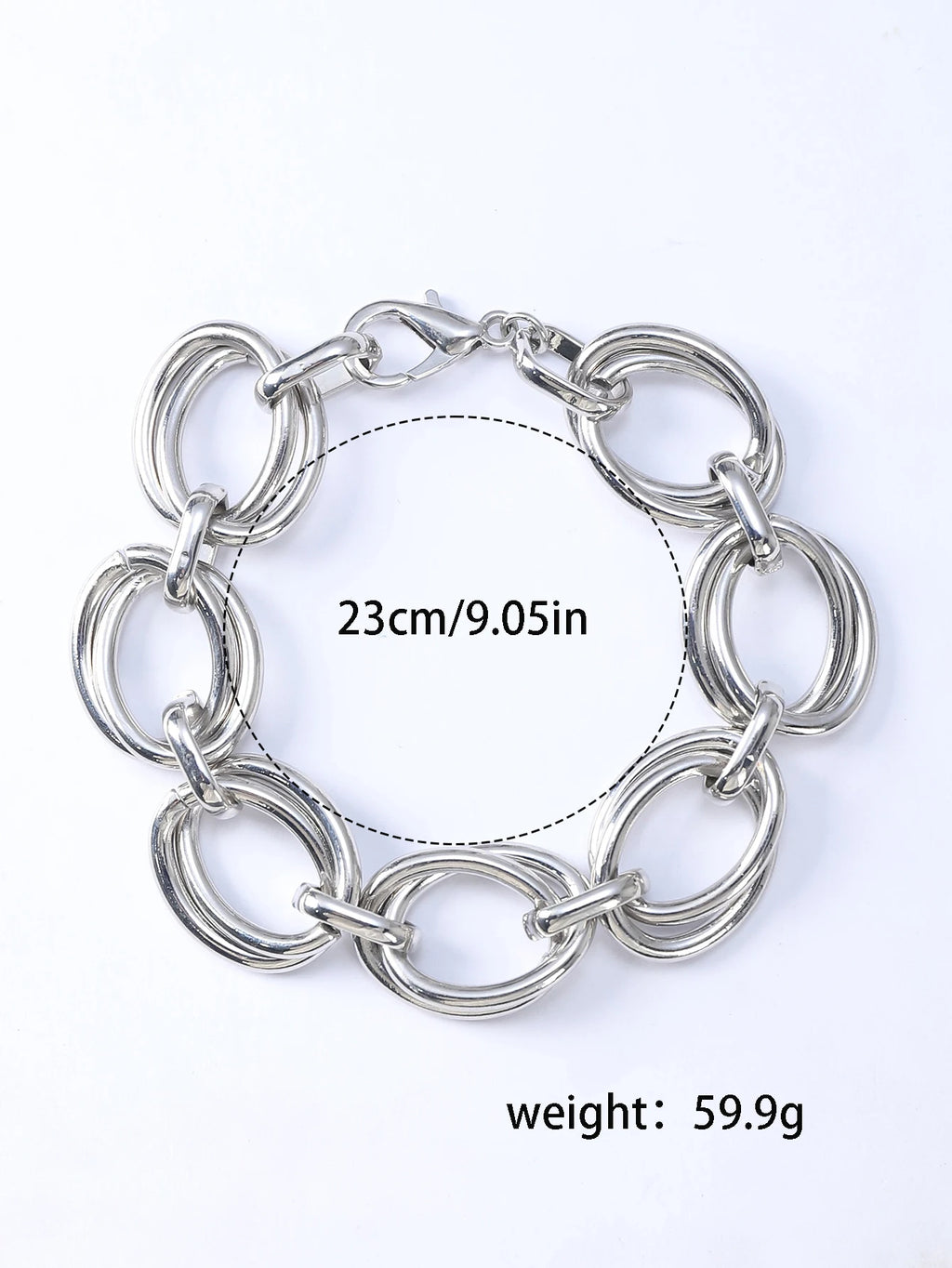 Armbänder aus rostfreiem Stahl mit ovalen Gliedern für Damen und Mädchen, filigrane, einfache, minimalistische Metall-Glieder-Armbänder