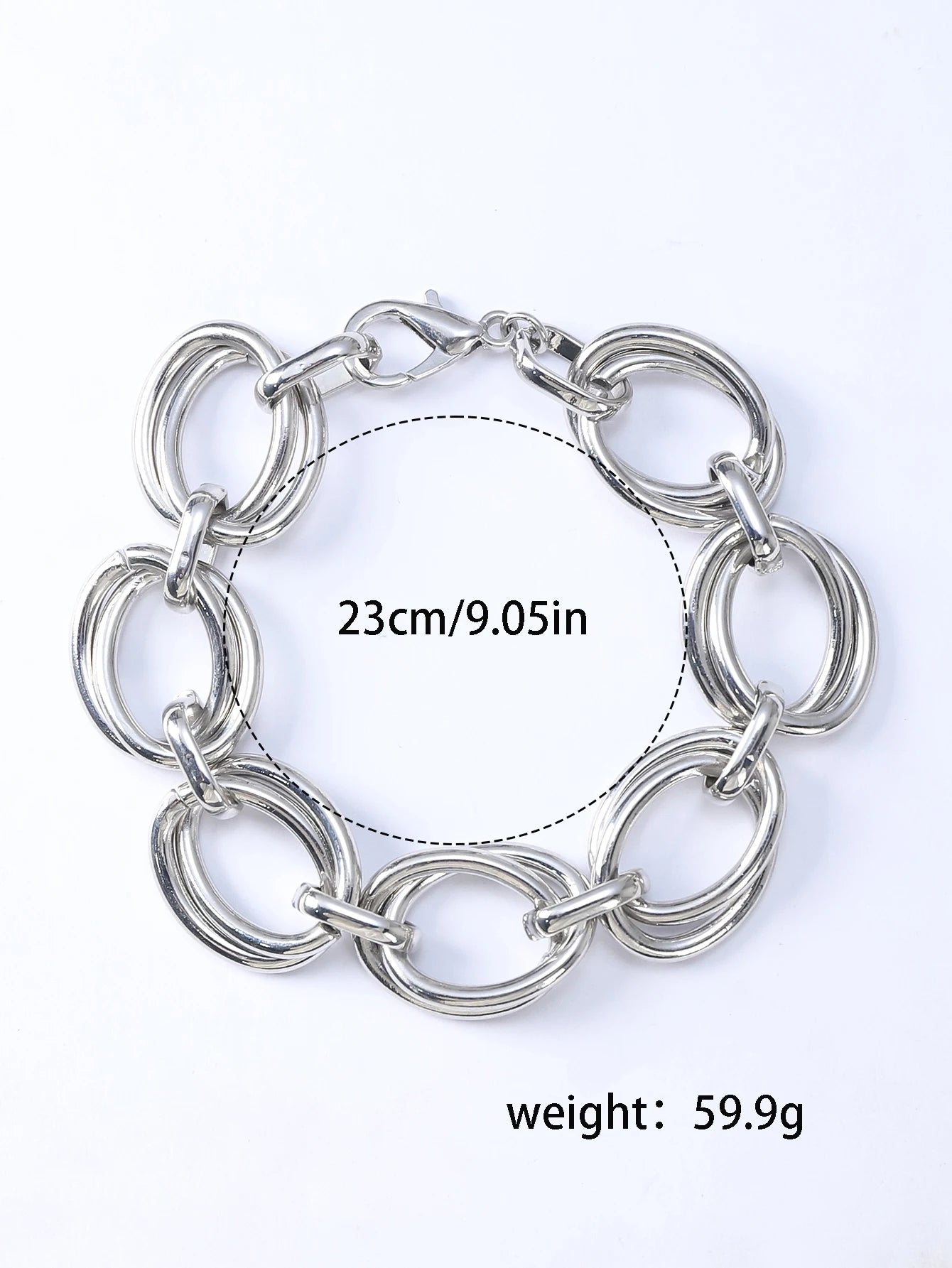 Armbänder aus rostfreiem Stahl mit ovalen Gliedern für Damen und Mädchen, filigrane, einfache, minimalistische Metall-Glieder-Armbänder