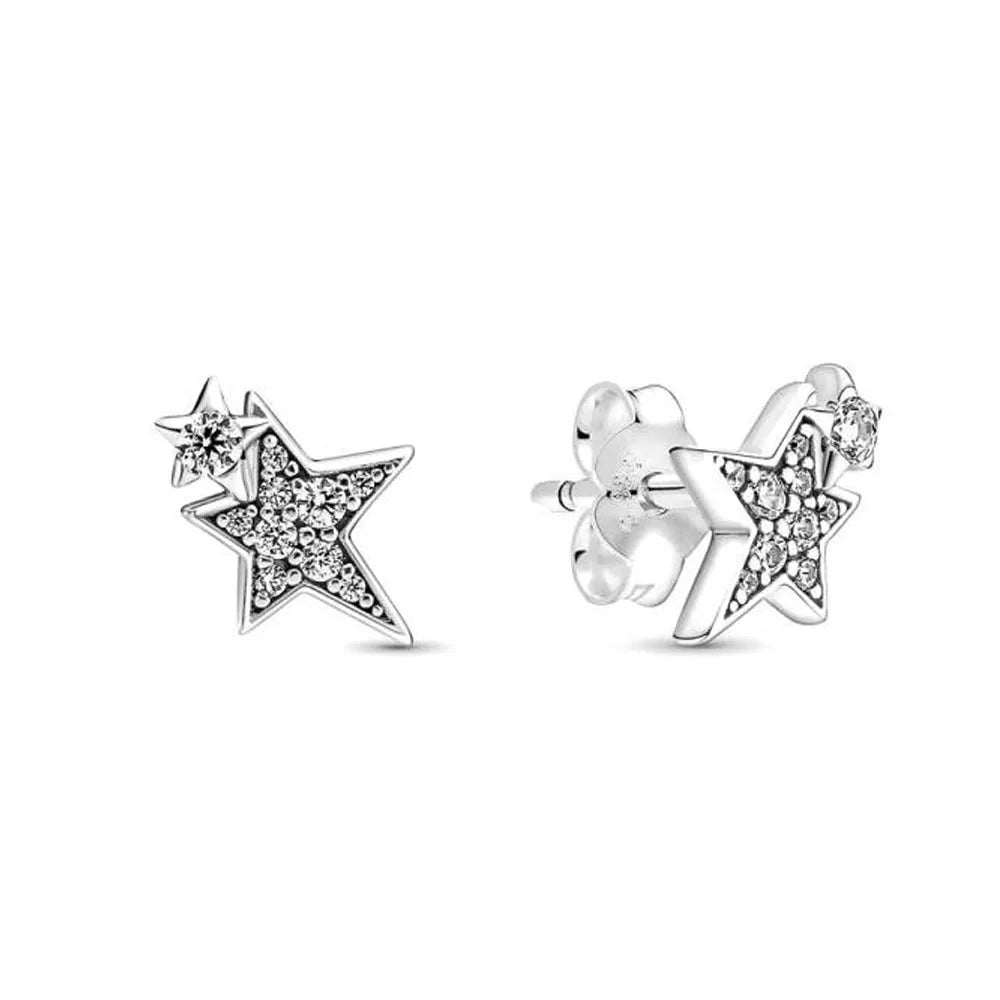 Nuevos pendientes de plata 925 con diseño de mariposa y flor, estilo europeo, para mujer, regalo de joyería exquisita para festivales