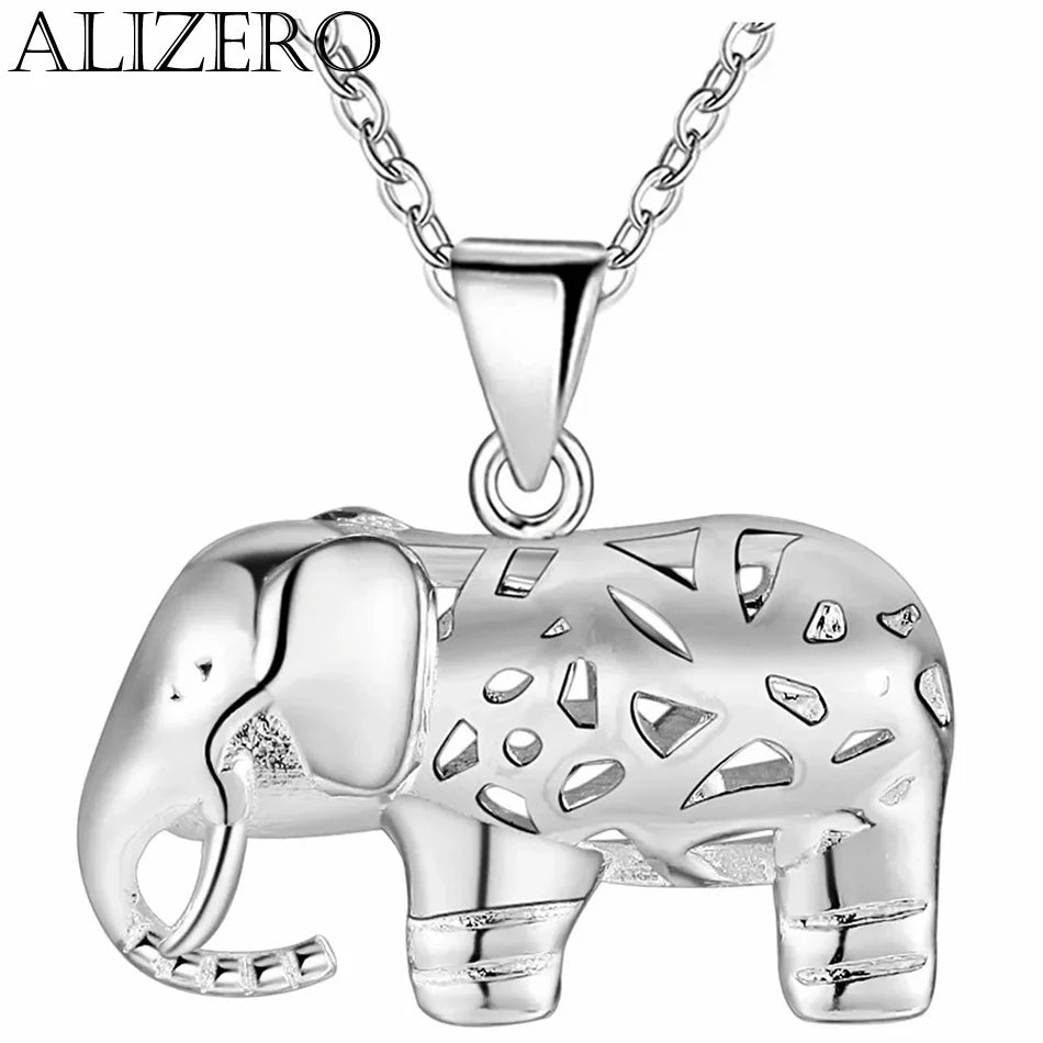 Collar de plata de ley 925 con bonito colgante de elefante de moda urbana para mujer, accesorios de boda, fiesta, joyería de diseñador, regalos