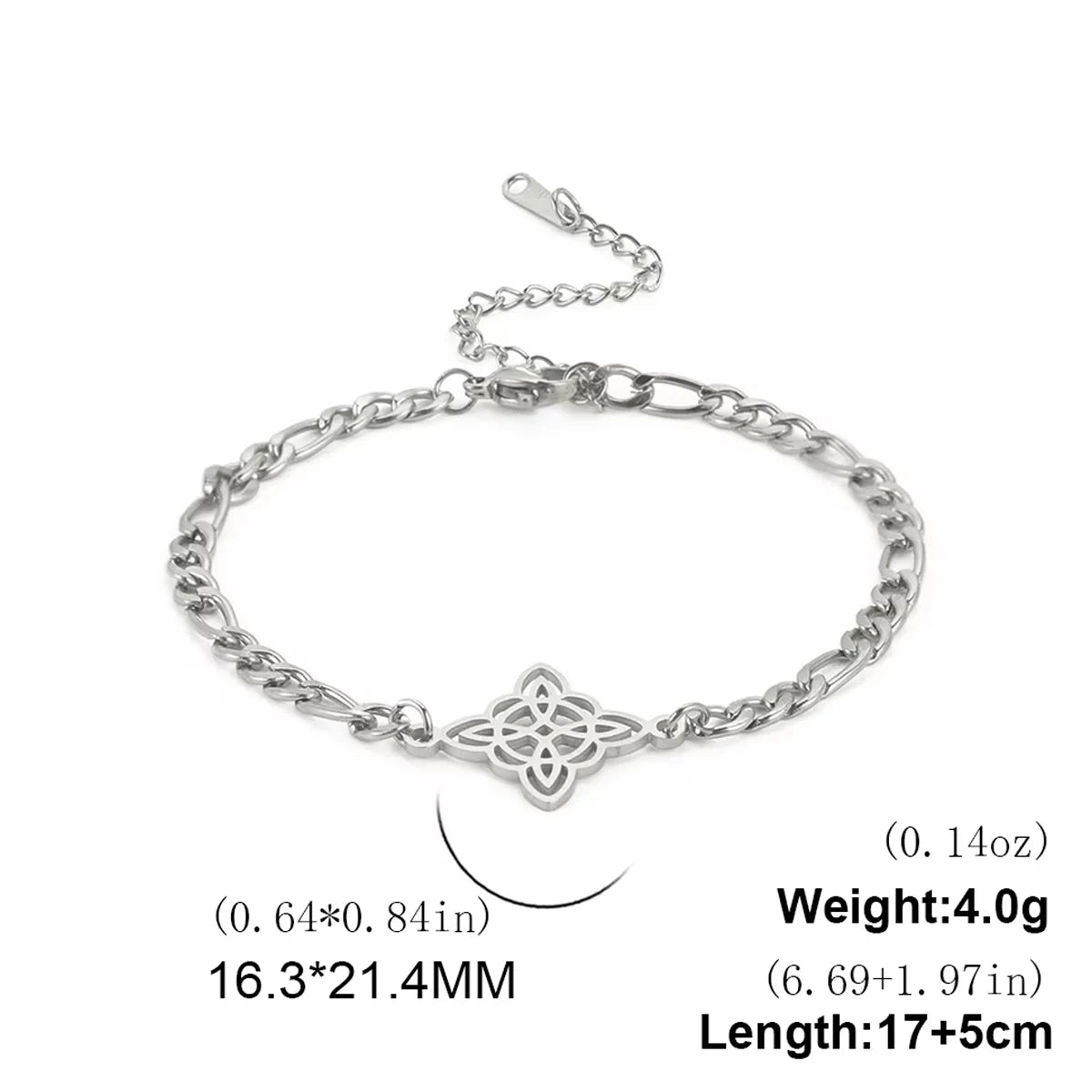 Hohle chinesische Knoten-Anhänger-Armbänder Hexenknoten-Kettenarmband Damen Herren Vintage Liebes-Schmuckgeschenke