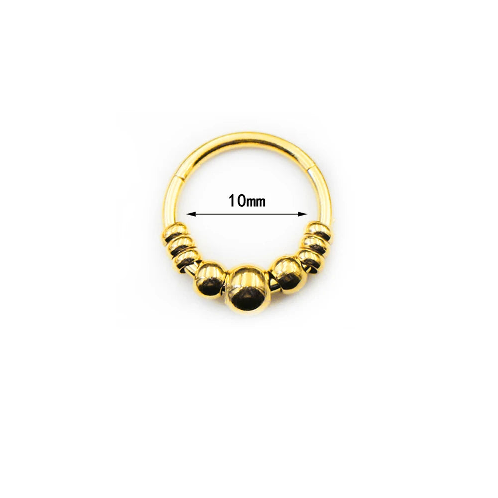 1 Stk. 316L Chirurgenstahl Septum Clicker Ohrknorpel Helix Tragus Faux Daith Ohrring Hoop Körperschmuck Nasenring