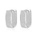 NeeTim Full D Color Sparkling Moissanite Earrings 925 Sterling Silver Classic Shining Hoop Earrings For Women Wedding Jewelry