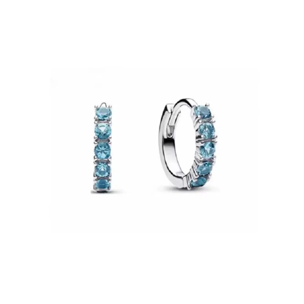 Weihnachten Neu 925er Silber Schmetterling Blau Herz Rot Zirkonia Ohrstecker, Passend für Damen Charm Schmuck Geschenke Hochzeit