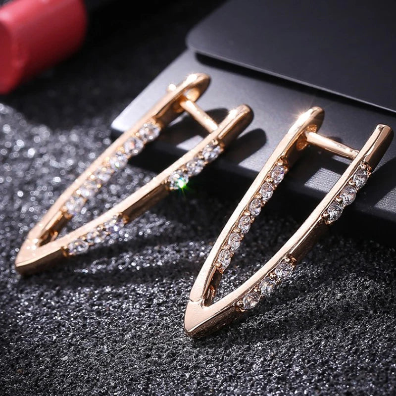 Aravant Pendientes de Aro de Plata 925 con Oro de 18K y Circonita Cúbica para Mujer, Joyería de Moda