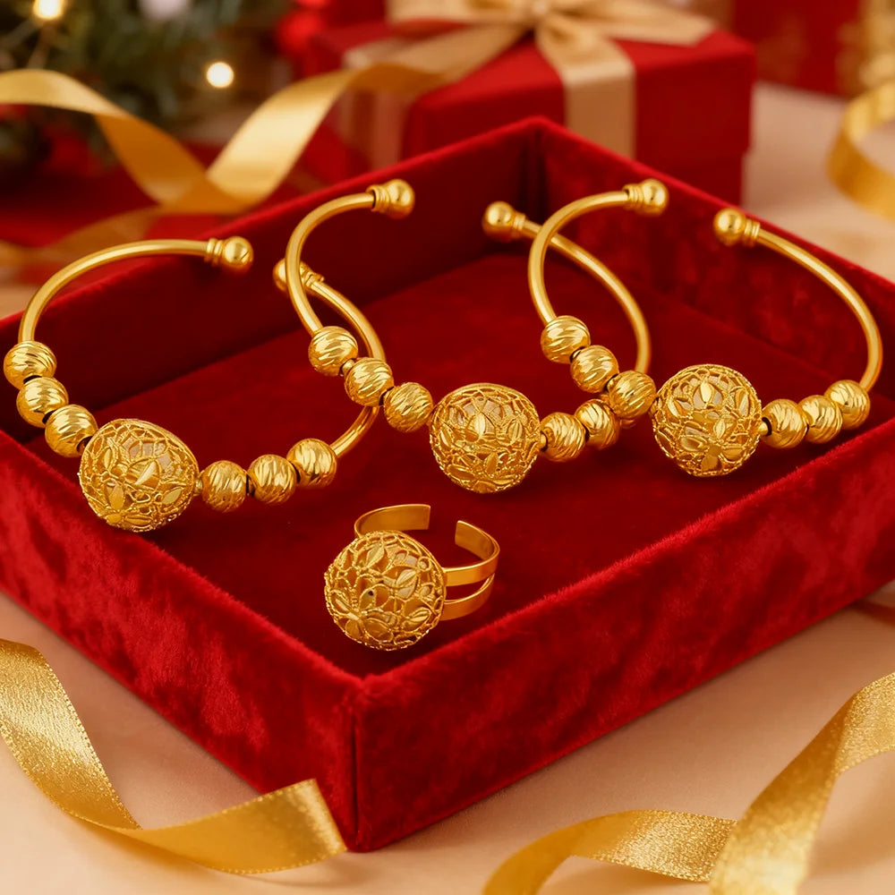 Äthiopisch-hawaiianischer Schmuckarmreif, 18 Karat vergoldet, Armband für Damen, Blumenarmreif, afrikanisch, kostenloser Versand, Valentinstagsgeschenk