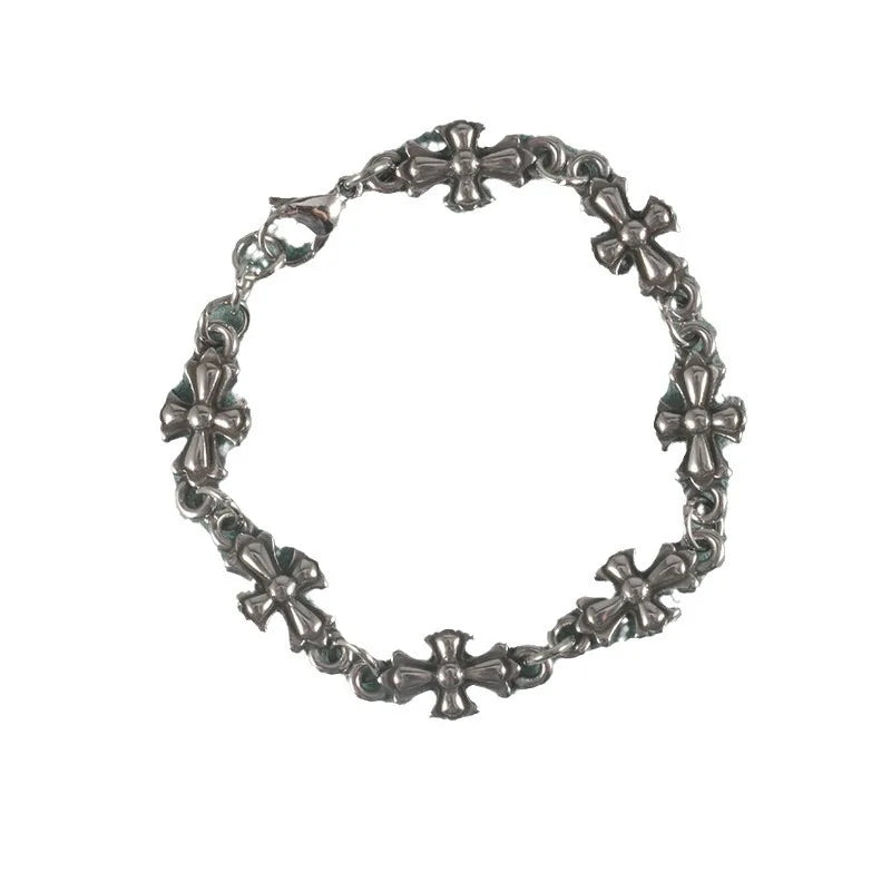 Mode Personalisiertes Gothic-Kreuz-Armband für Männer und Frauen Vintage Hip Hop Rock Party Geschenk Europäische und Amerikanische Trends