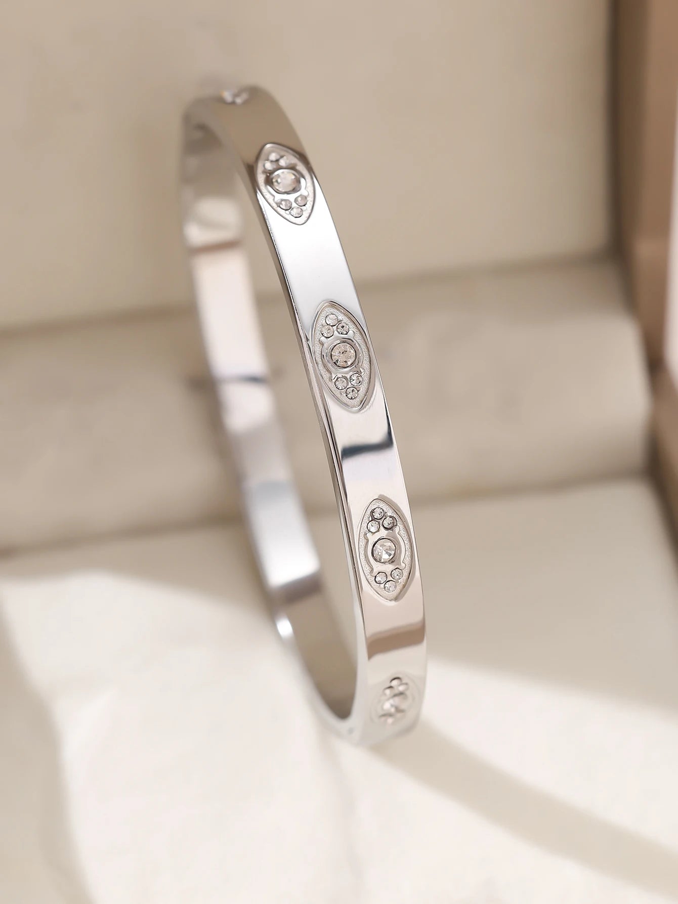 1 Stück/Set Damen Hochzeitsschmuck Party Feiertag Valentinstag Geschenk Edelstahl Armband 18K vergoldet Armband