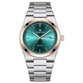 PAAZOMU Reloj de cuarzo de moda para hombre, de acero inoxidable, impermeable, luminoso, cronógrafo, fecha, multifunción para hombre