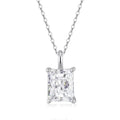NeeTim 1ct 2ct 3ct 4ct Collar de Moissanita Corte Radiante D VVS1 para Mujer con Baño de Oro Joyería de Plata de Ley 925 Colgante