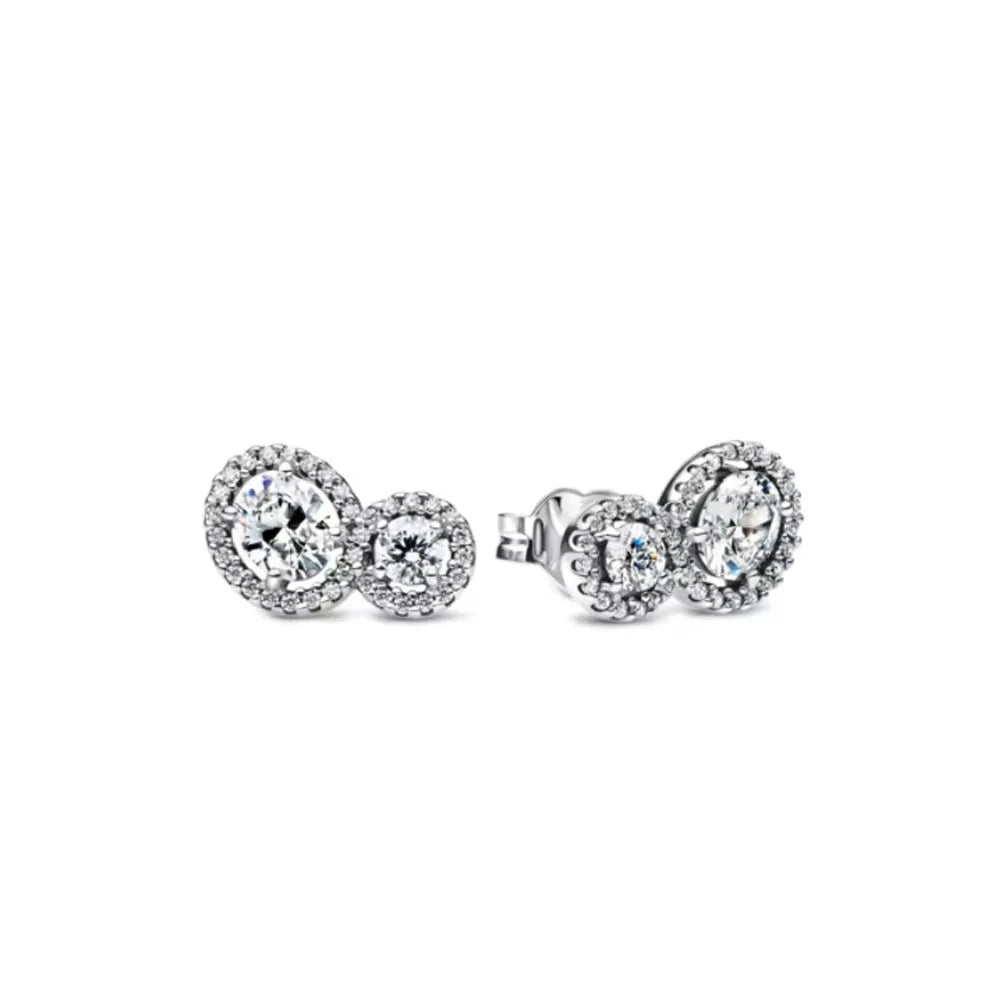 Neue S925 Silber Herz-Stein-Ohrstecker geeignet für Valentinstag, Muttertag, Jubiläumsgeschenk DIY Charm-Schmuck