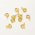 10 Stück/ 14K 18K Gold Runder Federverschluss mit Biegering Offener Verbindungsverschluss für DIY Schmuck Halskette Kettenherstellung Zubehör