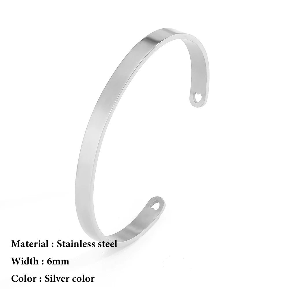 SUNIBI 4mm 6mm Edelstahl Manschette Goldfarben Armreif für Frauen Schmuck Geschenke Großhandel Dropshipping