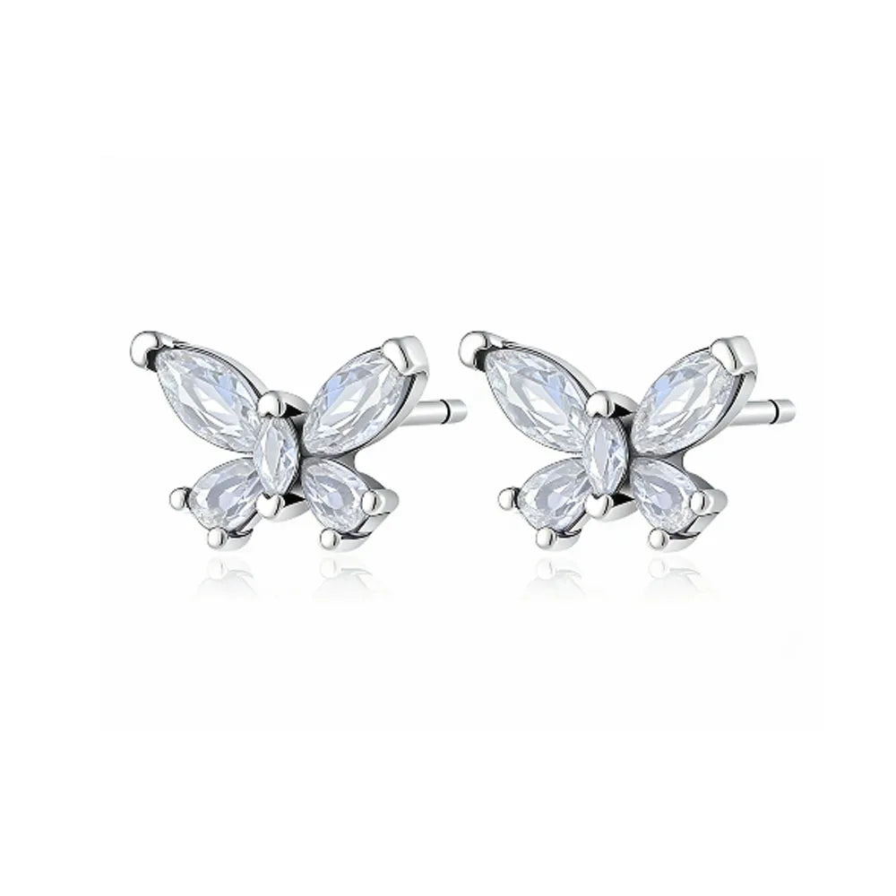 2026 Neue 925er Silber Elefant Kirschblüten Schmetterling Herz Ohrringe, eine zarte Wahl für Damenschmuck