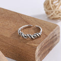 925 Sterling Silber gewundene verstellbare Ringe für Damen Hochzeit Luxus Schmuck Großhandel