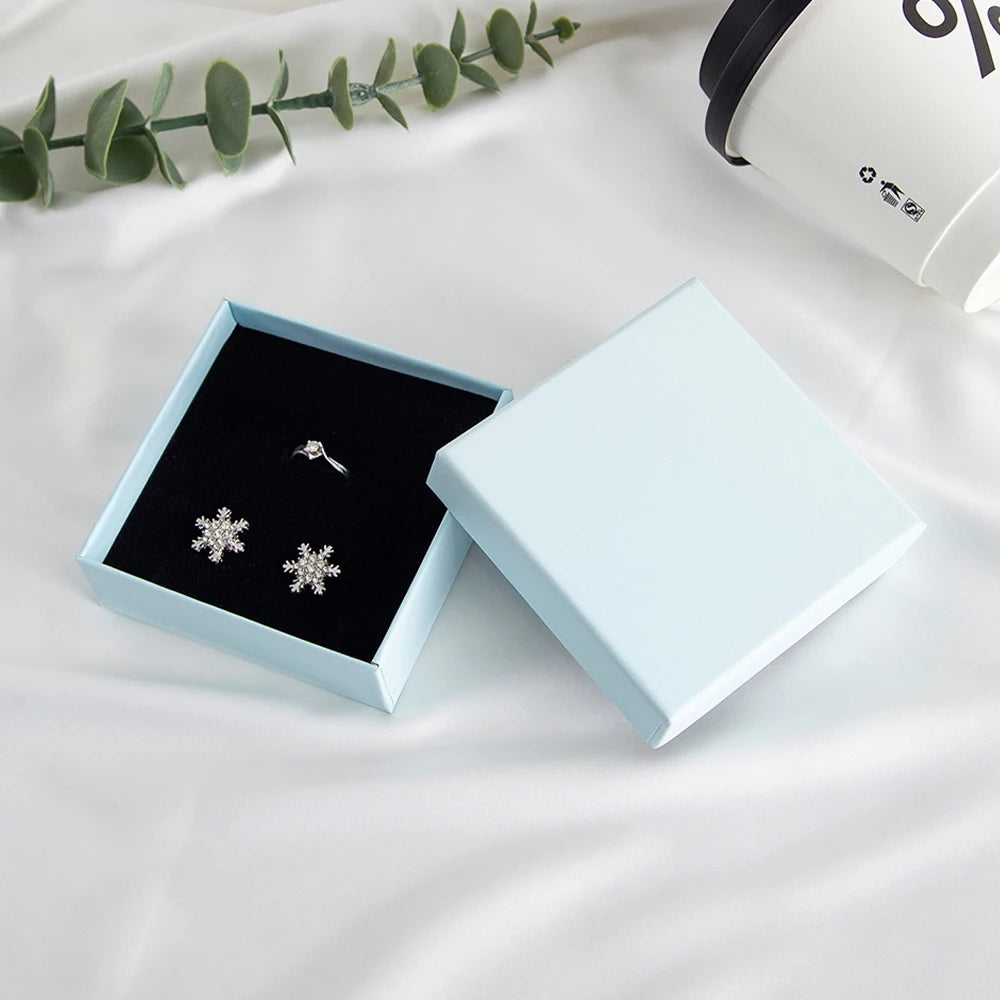 24 personalisierte Schmuckschachteln aus Papier mit Logo, Gastgeschenke für Hochzeiten, Ring-, Ohrring-, Halsketten-, Anhänger-, Armband-, Stecker-, Beutel- und Aufbewahrungsverpackungen