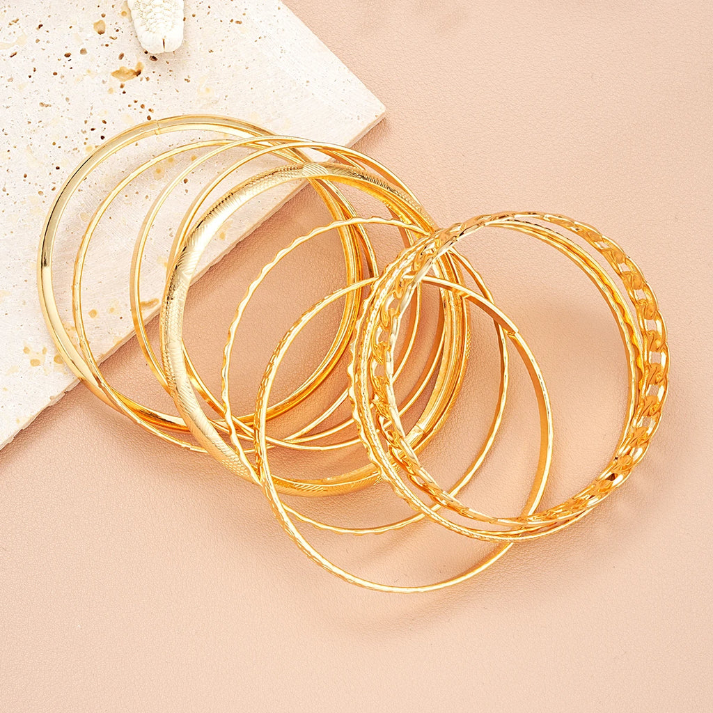 10 Stück Punk Trendige Mehrschichtige Armbänder Set für Damen Elegante Zarte Verdrehte Funkelnde Verstellbare Armreifen Schmuck Paare Geschenke
