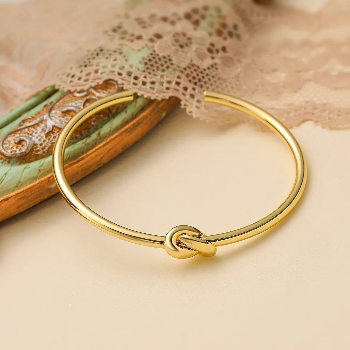 NEWBUY 2026 New Arrival Silver/Gold Color knot Design Bangles For Women Non-Fading Stainless Steel Jewelry