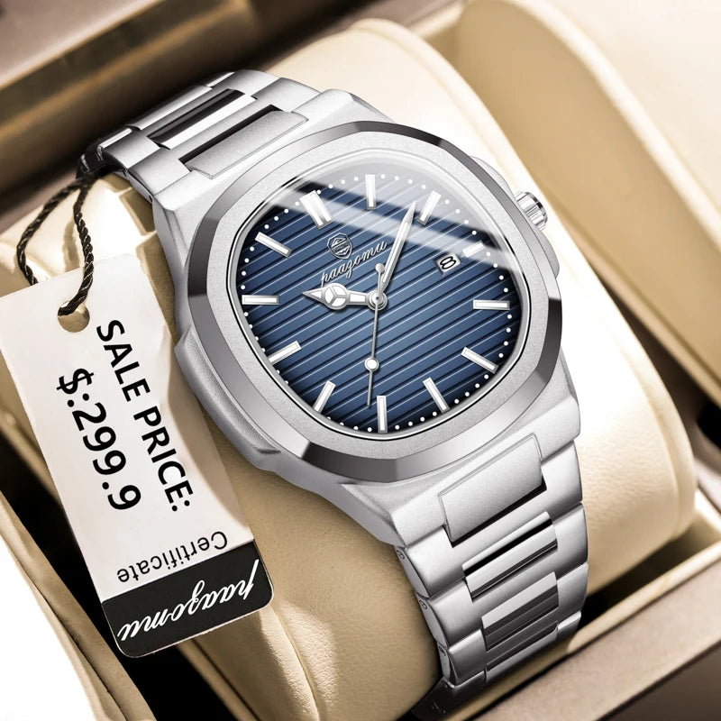 2026 Nuevo reloj de cuarzo para hombre, resistente al agua, reloj de negocios masculino, relojes de hombre de marca de lujo, reloj de hombre, cronógrafo, reloj hombre