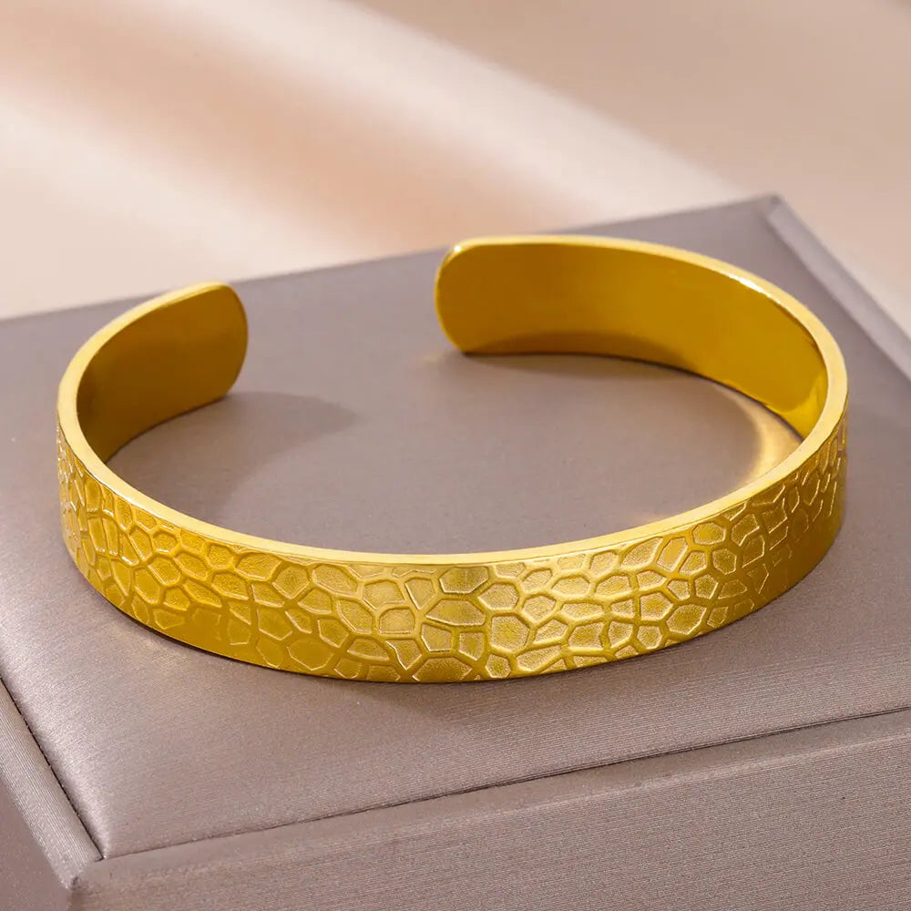 Schlangen Armreif Armband für Damen Edelstahl Vergoldet Öffnungsarmreif Tier Ästhetischer Schmuck pulseras mujer