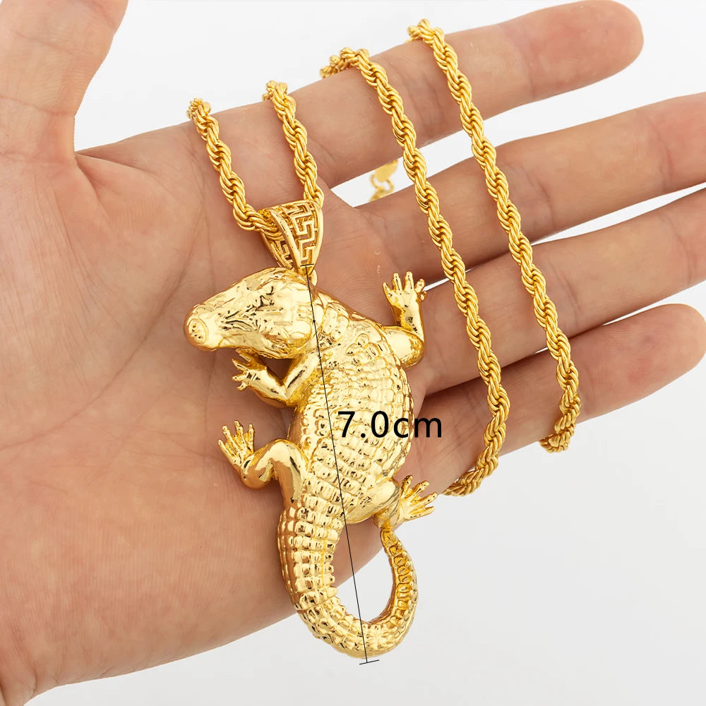 Colgante color oro Dubái, estilo hip hop, personalidad para hombres y mujeres, joyería minimalista, joyería para fiestas, regalos de cumpleaños.