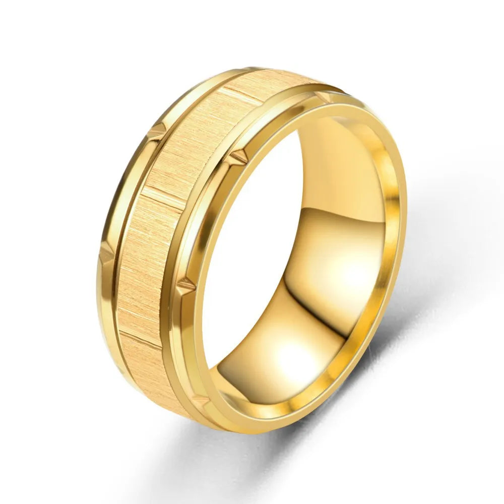 Klassischer 8mm Wolfram-Herrenring mit 6 Farben, gebürsteter Edelstahloberfläche, Damenring, Ehering, Paarschmuck-Accessoires