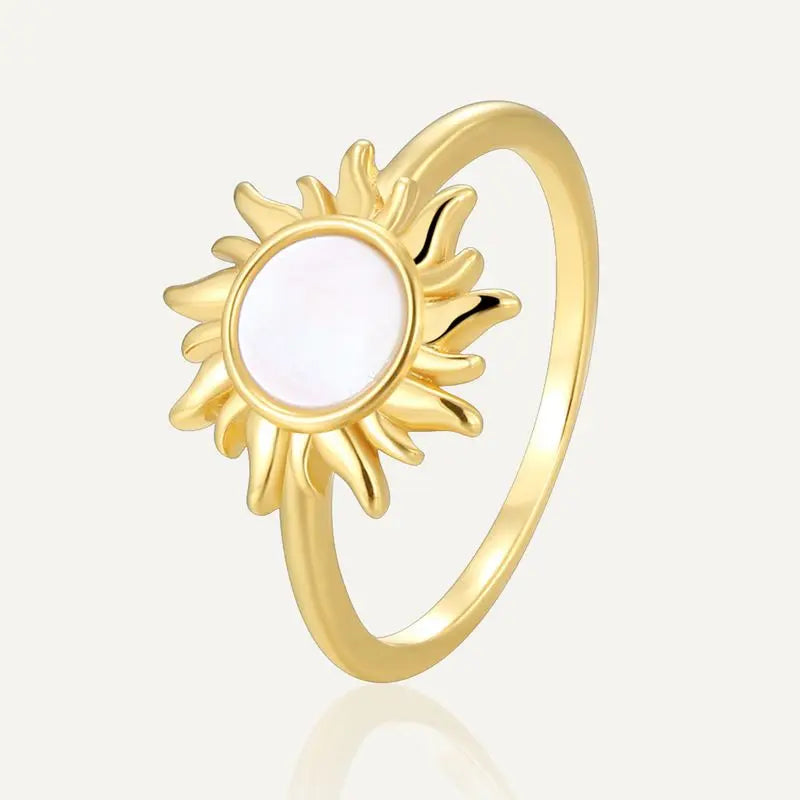 925 Sterling Silber Fashion Hochzeits-Sonnen-Eleganter Ring für Frauen Fingerringe Damen Verlobungsparty Schmuckzubehör Geschenk