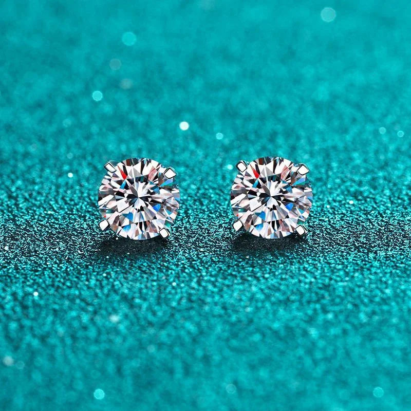 NeeTim Real 2 Karat D Farbe Moissanite Ohrstecker für Frauen 100% 925 Sterlingsilber Funkelnder Diamant Hochzeit Schmuck Geschenk