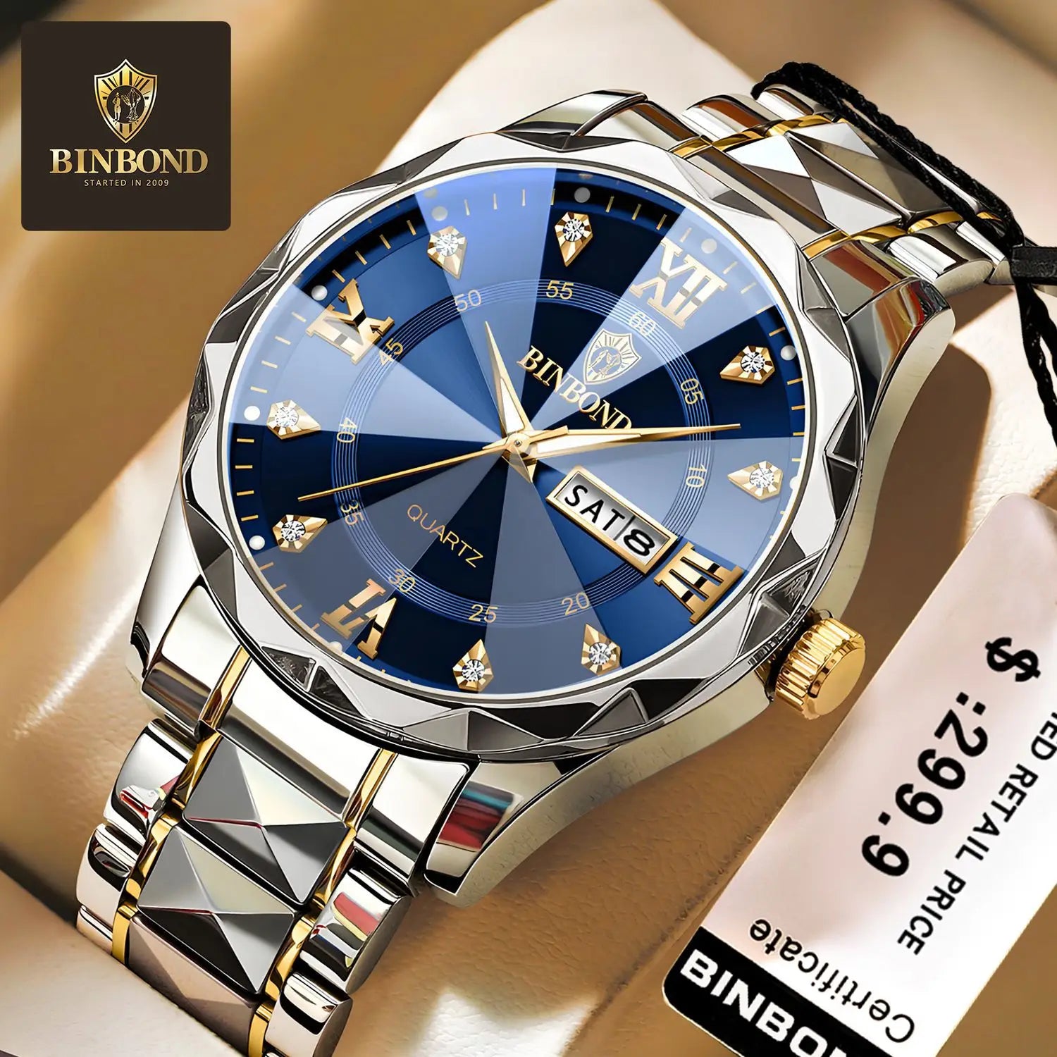 Nuevo Oro Negocios Cuero Casual Diamante Reloj Hombres Lujo Relojes Automáticos Relojes de Pulsera de Moda para Hombres Cuarzo Orologi Uomo
