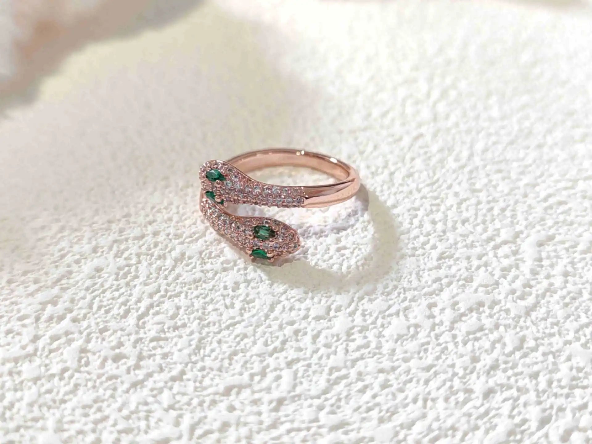 925 Sterling Silber Schlangen-Zirkon-Ringe für Frauen Hochzeit Luxus-Schmuck Großhandel Dropshipping