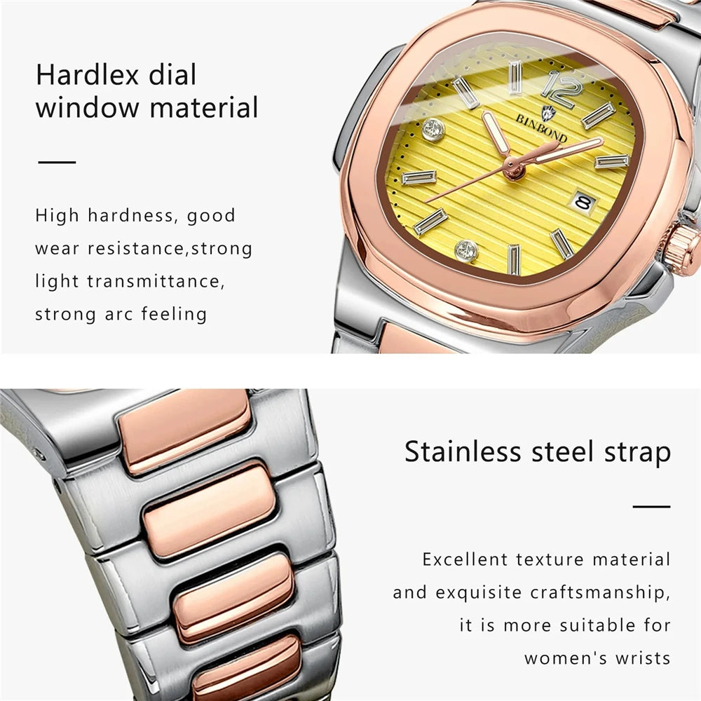 Relojes de pulsera de cuarzo digitales de moda nuevos de 31 mm Relojes de mujer de lujo pequeños Reloj de diamante dorado para mujer Reloj de mujer Reloj Muje