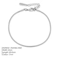 SUNIBI Edelstahl Schlangenkette Fußkettchen für Frauen Nicht Allergisch Einstellbar Sexy Bein Fuß Armband Geschenke Accessoire Dropshipping