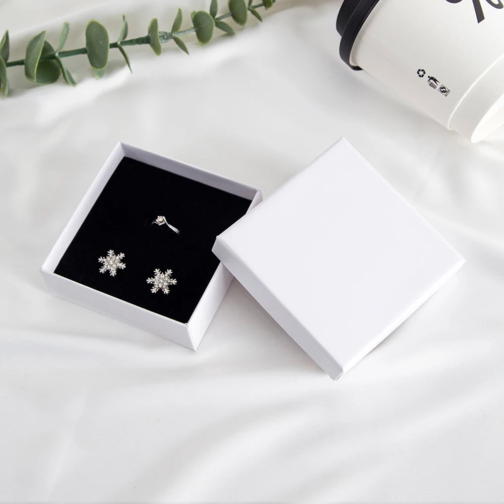 24 personalisierte Schmuckschachteln aus Papier mit Logo, Gastgeschenke für Hochzeiten, Ring-, Ohrring-, Halsketten-, Anhänger-, Armband-, Stecker-, Beutel- und Aufbewahrungsverpackungen