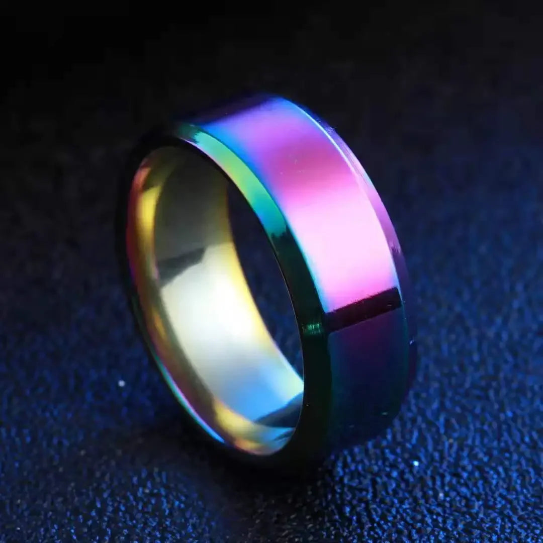 Charmanter Schmuckring für Herren und Damen, Edelstahl, schwarze Ringe, Hochzeits-Verlobungsband, mattierte Herrenschmuck-Qualität