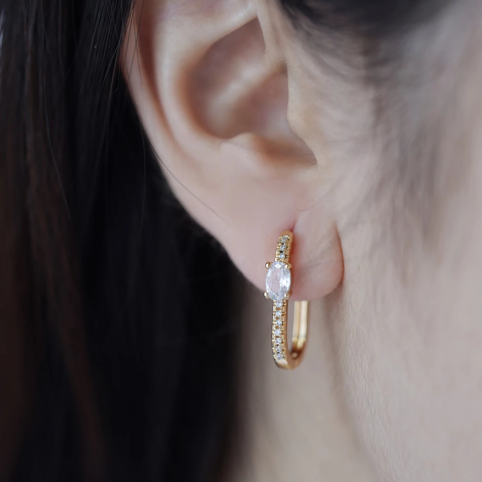 Minimalistische Zirkon-Rundohrringe für Frauen Edelstahl Unregelmäßige Ohrringe Mode Party Hochzeit Schmuck Geschenk Bijoux Femme 2022