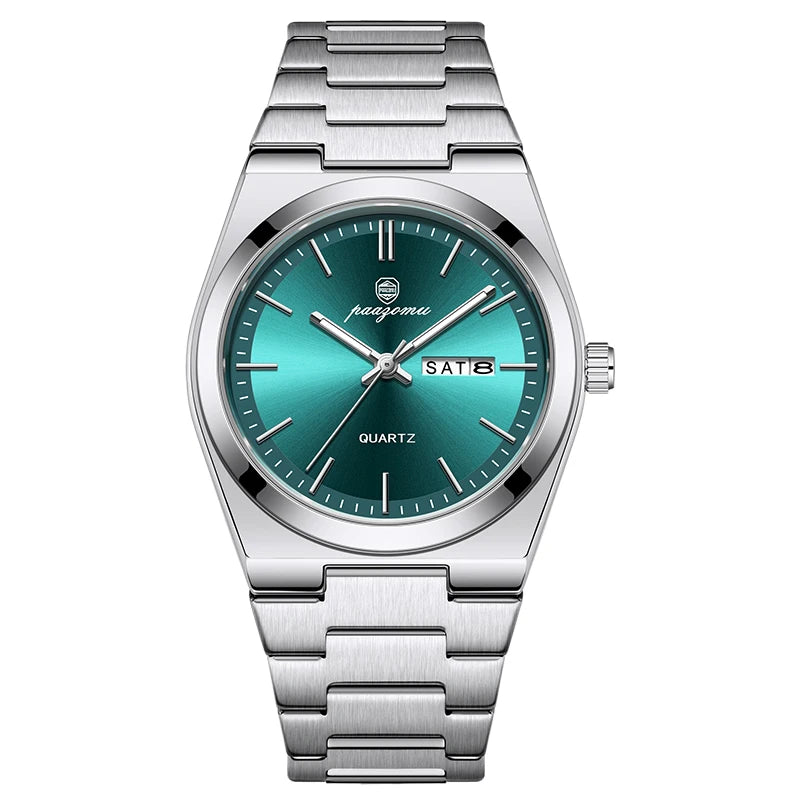PAAZOMU Reloj de cuarzo ultrafino para hombres y mujeres, estilo minimalista, impermeable, luminoso, correa cómoda, regalo para la oficina diaria