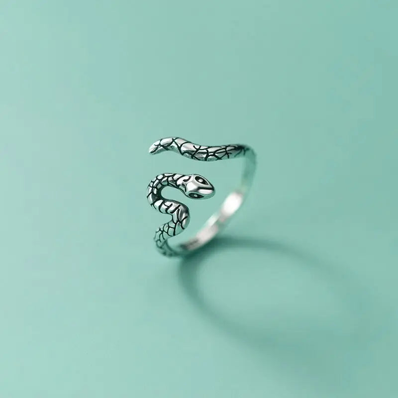 925 Sterling Silber Schlangen-Ringe verstellbar für Damen, Verlobung, Hochzeit, Schmuckgeschenk weiblich, Schmuck