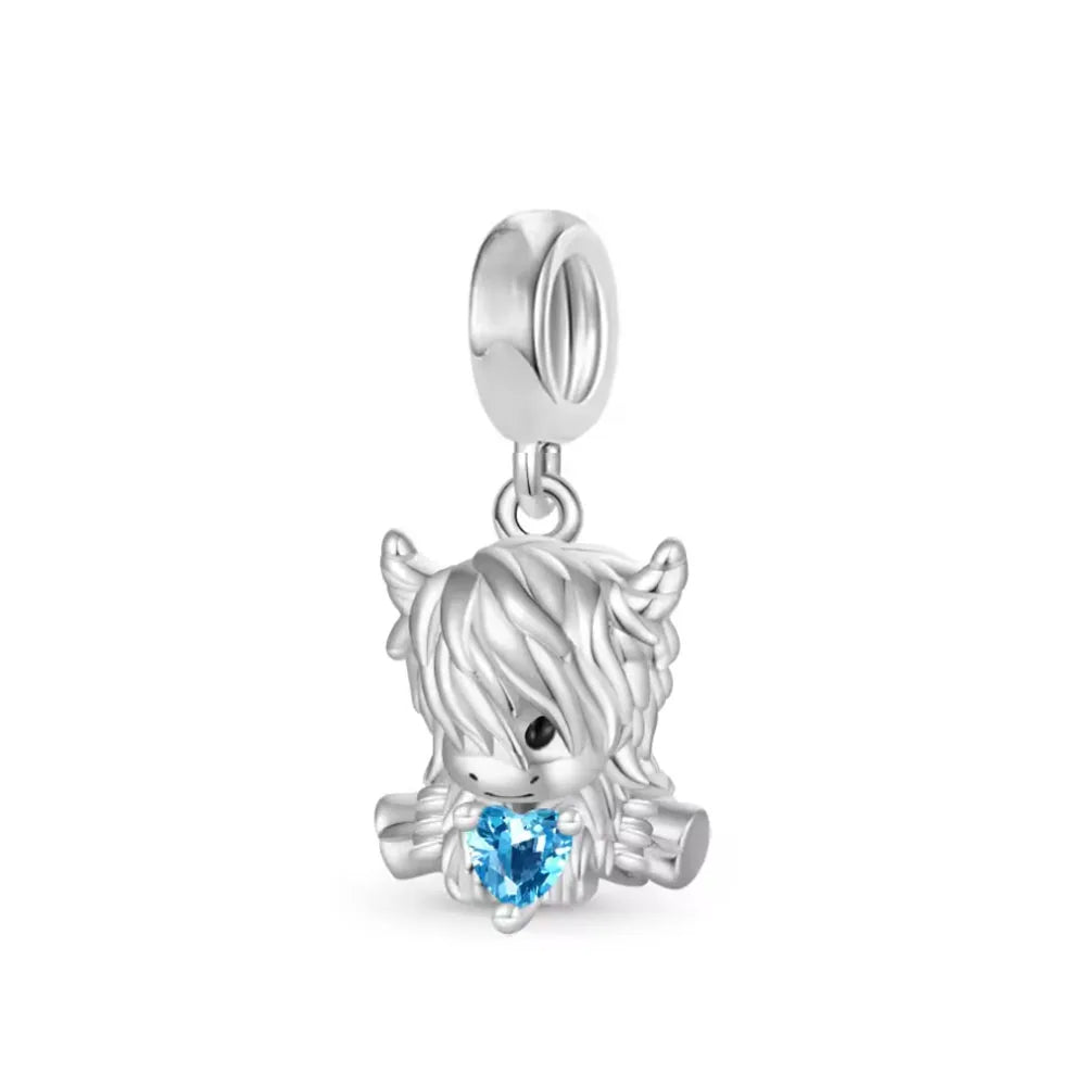 2026 925 Silber Blume, Schmetterling, Highland-Kuh, Motorrad-Anhänger passend für europäisches Original-Armband DIY Schmuck Exquisiter Schmuck