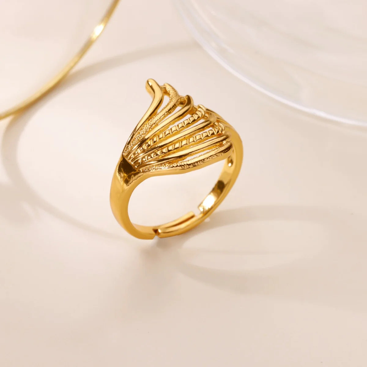Ozean Seestern Muschel Offene Ringe Für Frauen Goldfarben Edelstahlring Sommer Strand Ästhetik Wasserdichter Schmuck Geschenk
