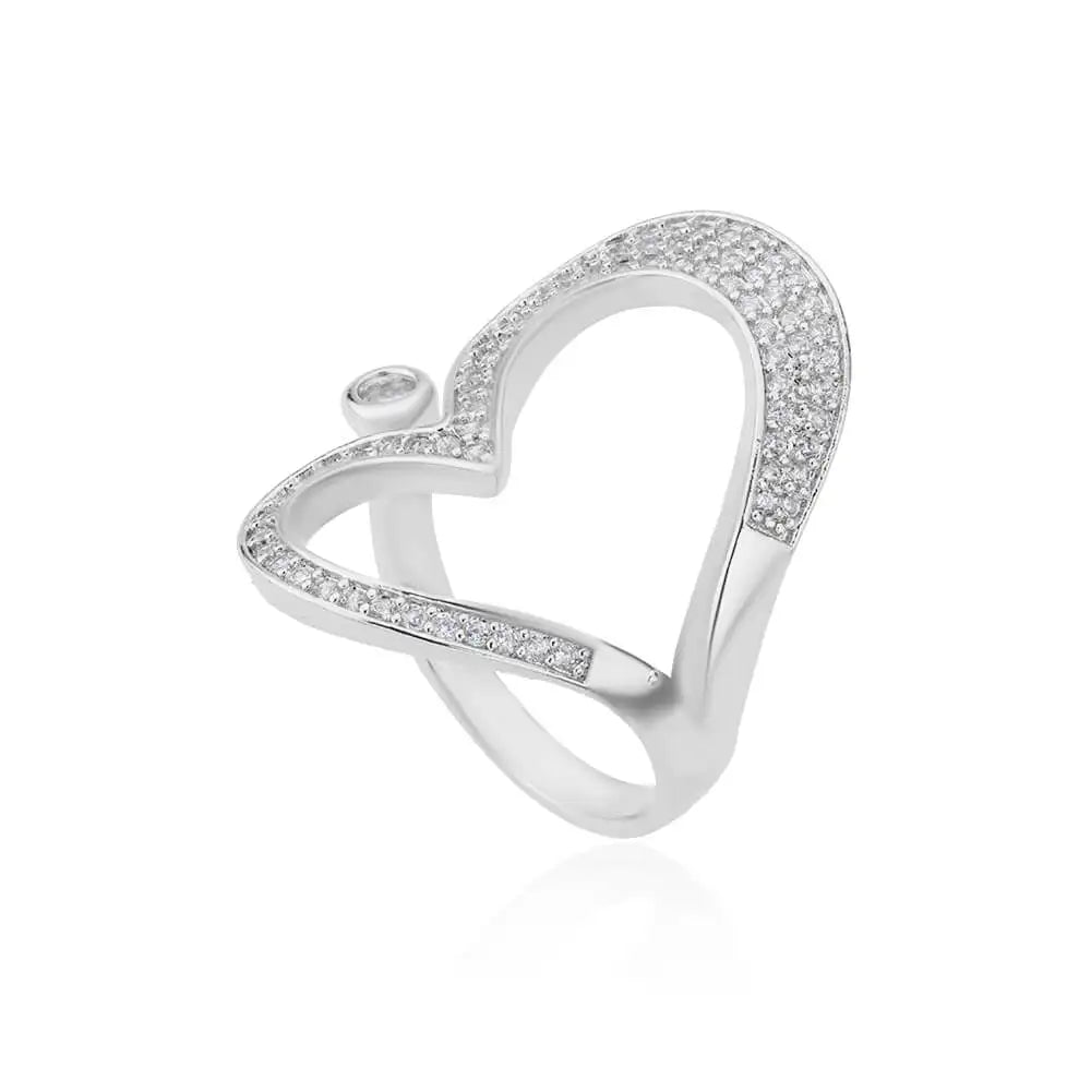 Edelstahl Herzringe für Frauen, goldfarben, CZ Kristall Zirkon, offener Fingerring, Hochzeit, ästhetischer Schmuck, Geschenk, anillos