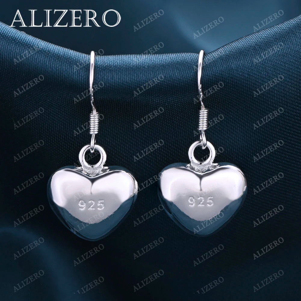 ALIZERO 18K Gold Herz Ohrringe für Damen Hochzeitsgeschenke Fashion Schmuck Großhandel 925 Sterling Silber Tropfenohrringe
