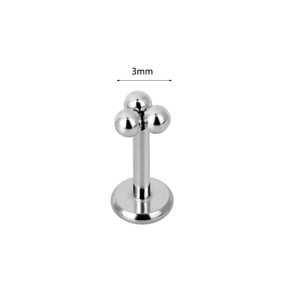 100 % 316L Chirurgischer Edelstahl Blumen Labret Piercing Schmetterling Biene Tragus Schlange Knorpel Helix Flat Back CZ Ohrringe Körperschmuck