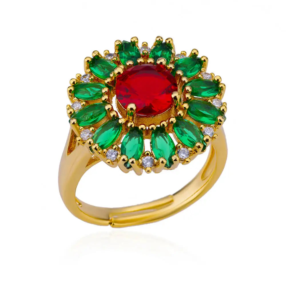 Filigrane Zirkon-Blumenringe für Damen Edelstahlring 2024 Neuer Trend Elegante luxuriöse ästhetische Schmuck-Anillos