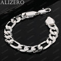 ALIZERO 925 Sterling Silber Armband 4/6/8/10/12mm Kettenarmbänder für Damen Herren Mode Party Edler Schmuck Großhandel