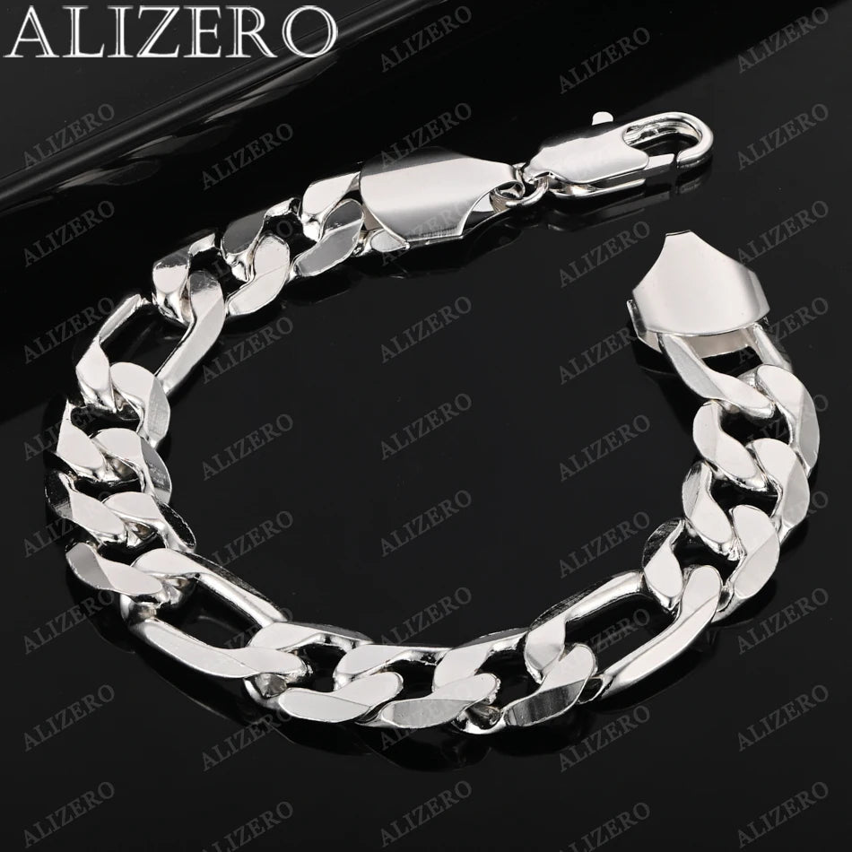 ALIZERO 925 Sterling Silber Armband 4/6/8/10/12mm Kettenarmbänder für Damen Herren Mode Party Edler Schmuck Großhandel